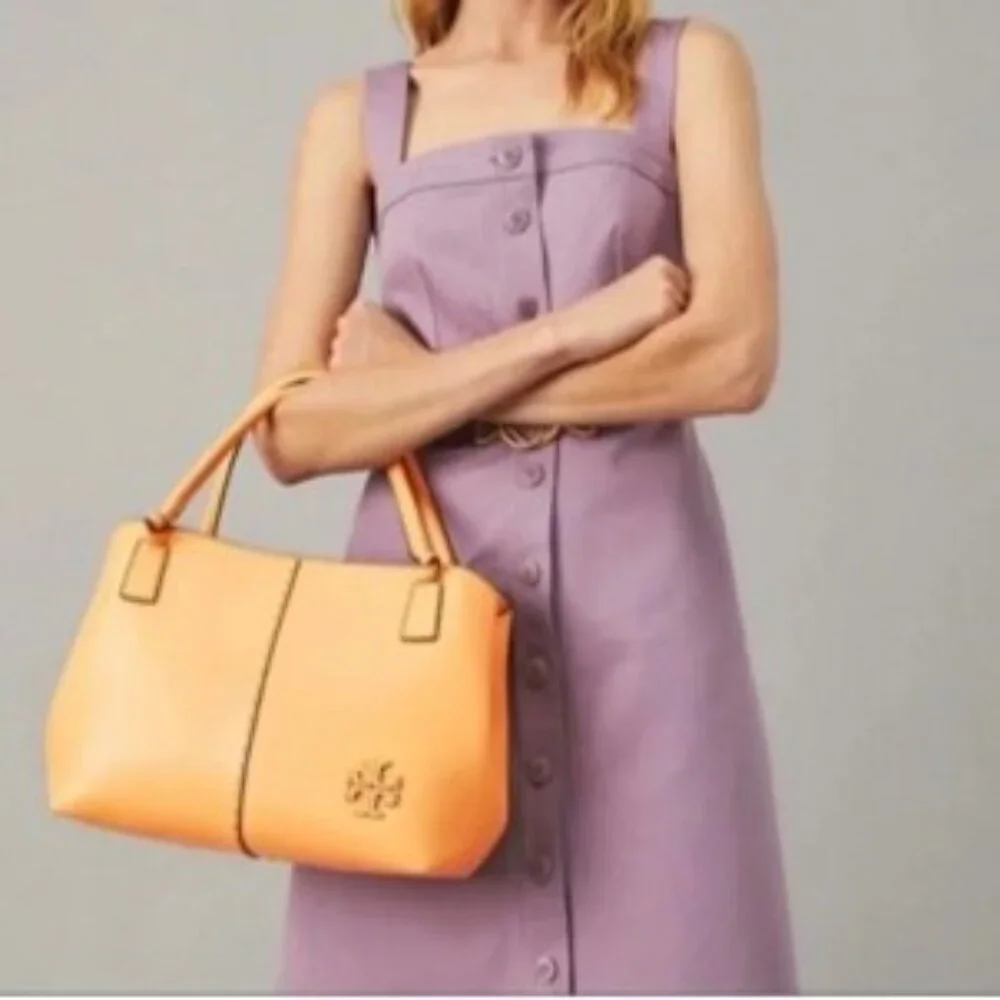 NWT Tory Burch McGraw Smooth Satchel (color: jackfruit)